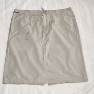 Vintage‎ Cotton Ginny Khaki Safari Cotton Skirt PLUS SIZE SZ 20